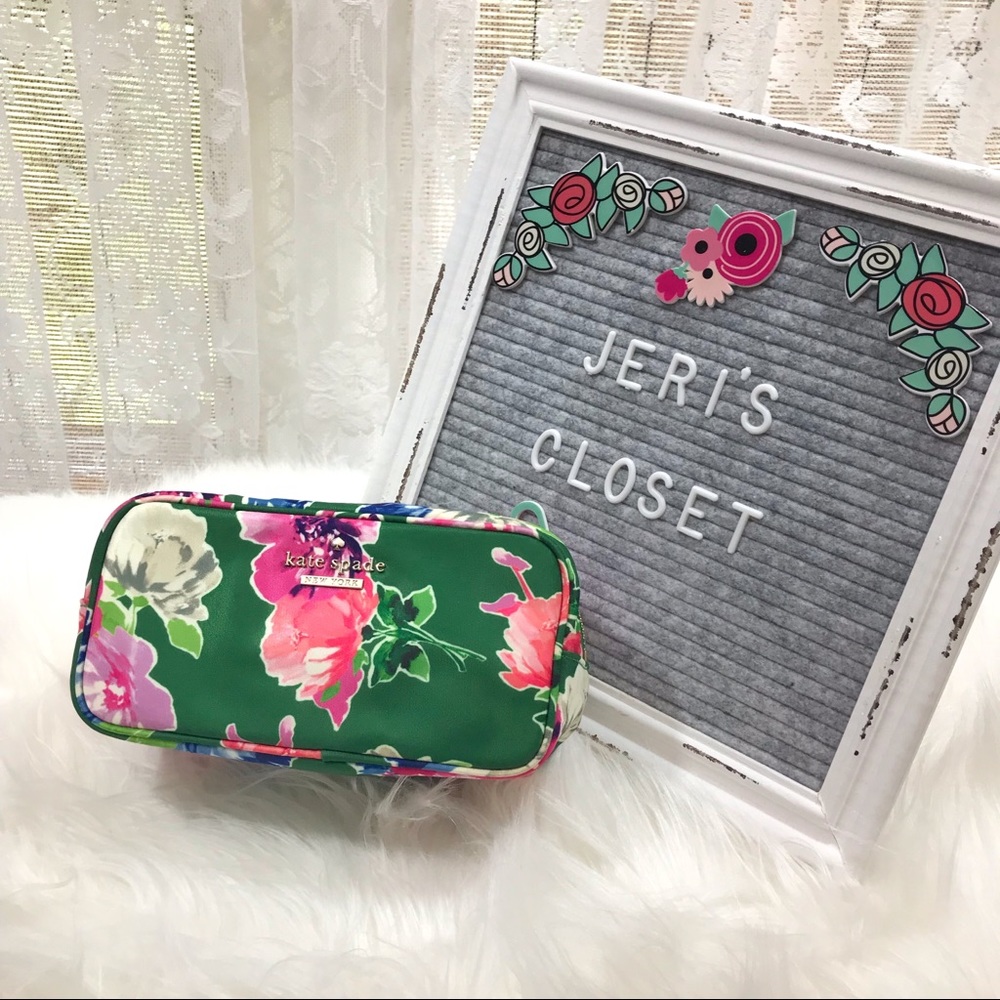 Kate Spade Lucky Green Ezra Cosmetic Bag